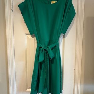 Green Dress with Belt